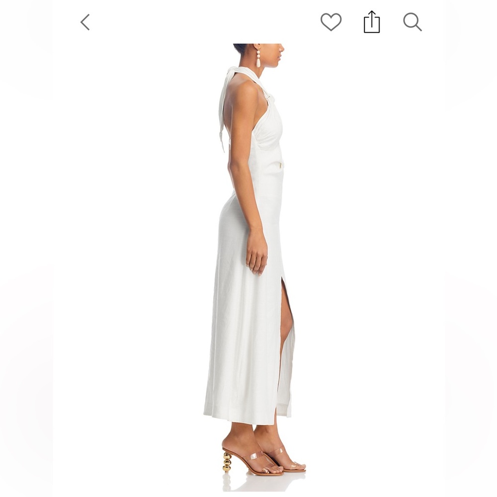 Cult Gaia Ivory Knotted Backless Dress NWT - Picture 5 of 9